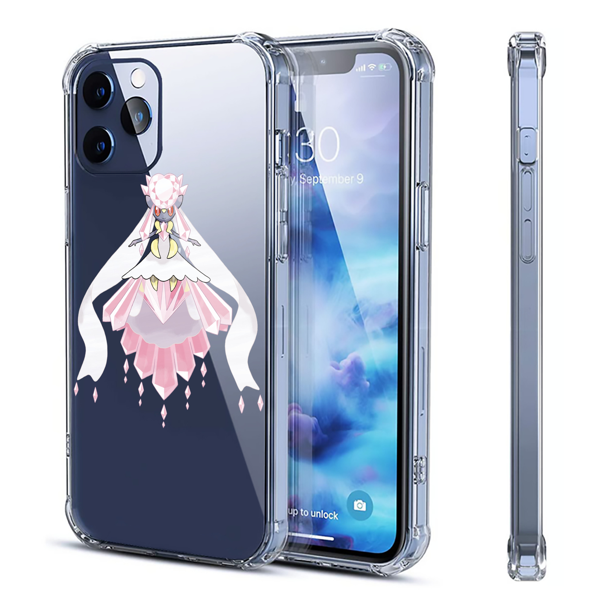 （画像用） ポケットモンスター Pokémon 【iPhone 12シリーズ対応】透明スマホケース（クリアソフトケース）